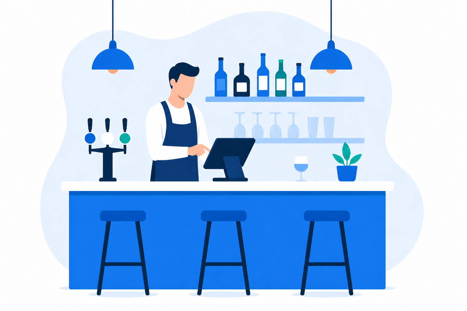 Illustration bar HubCaisse