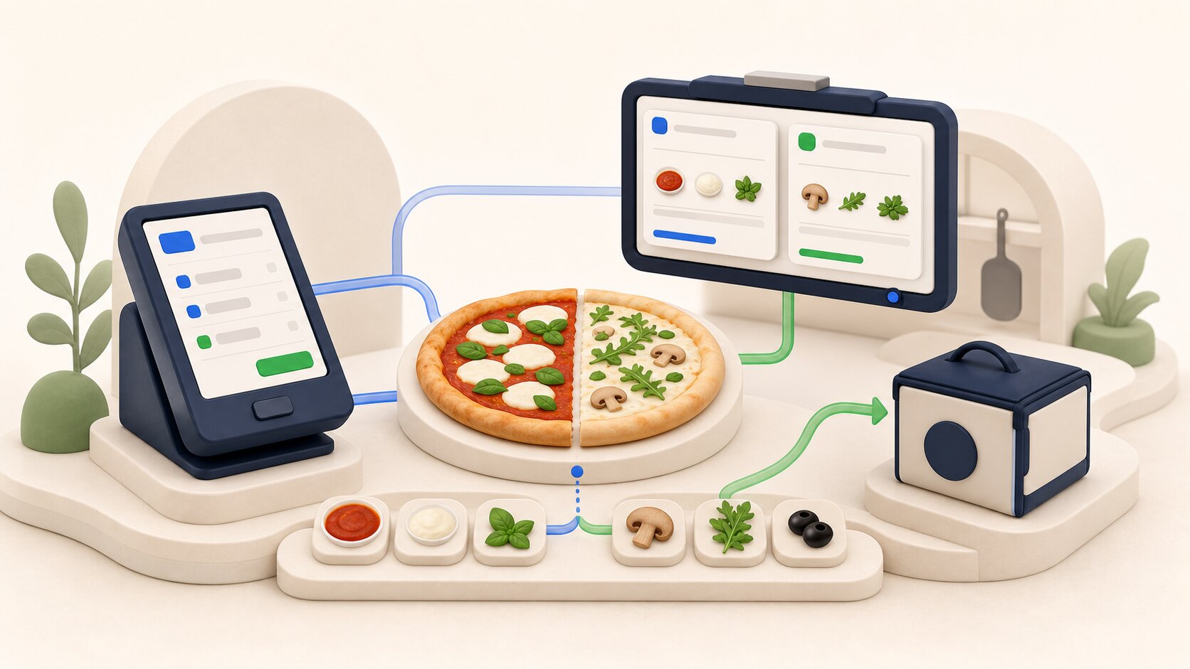 Caisse pour pizzeria