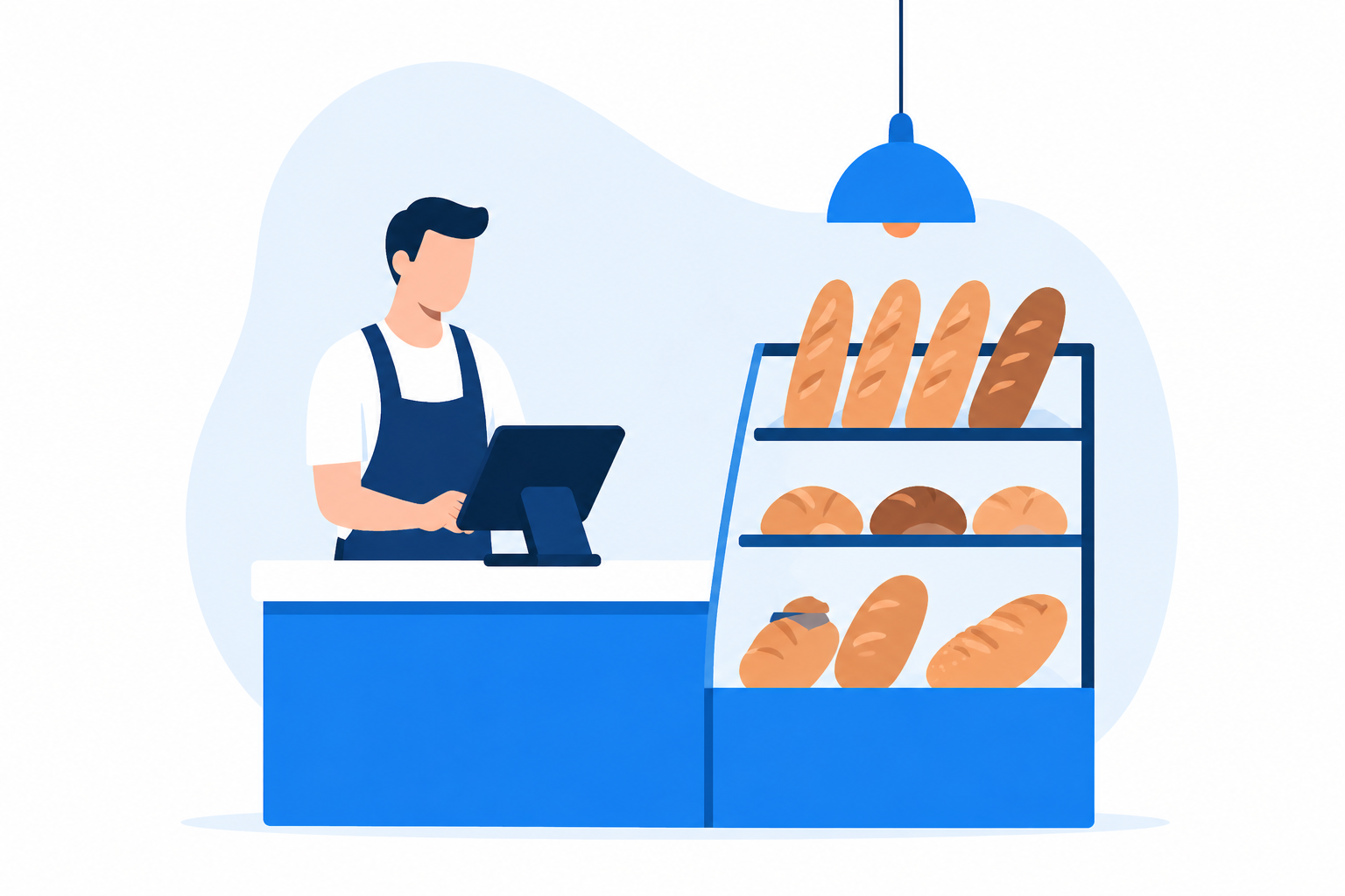 Illustration boulangerie HubCaisse