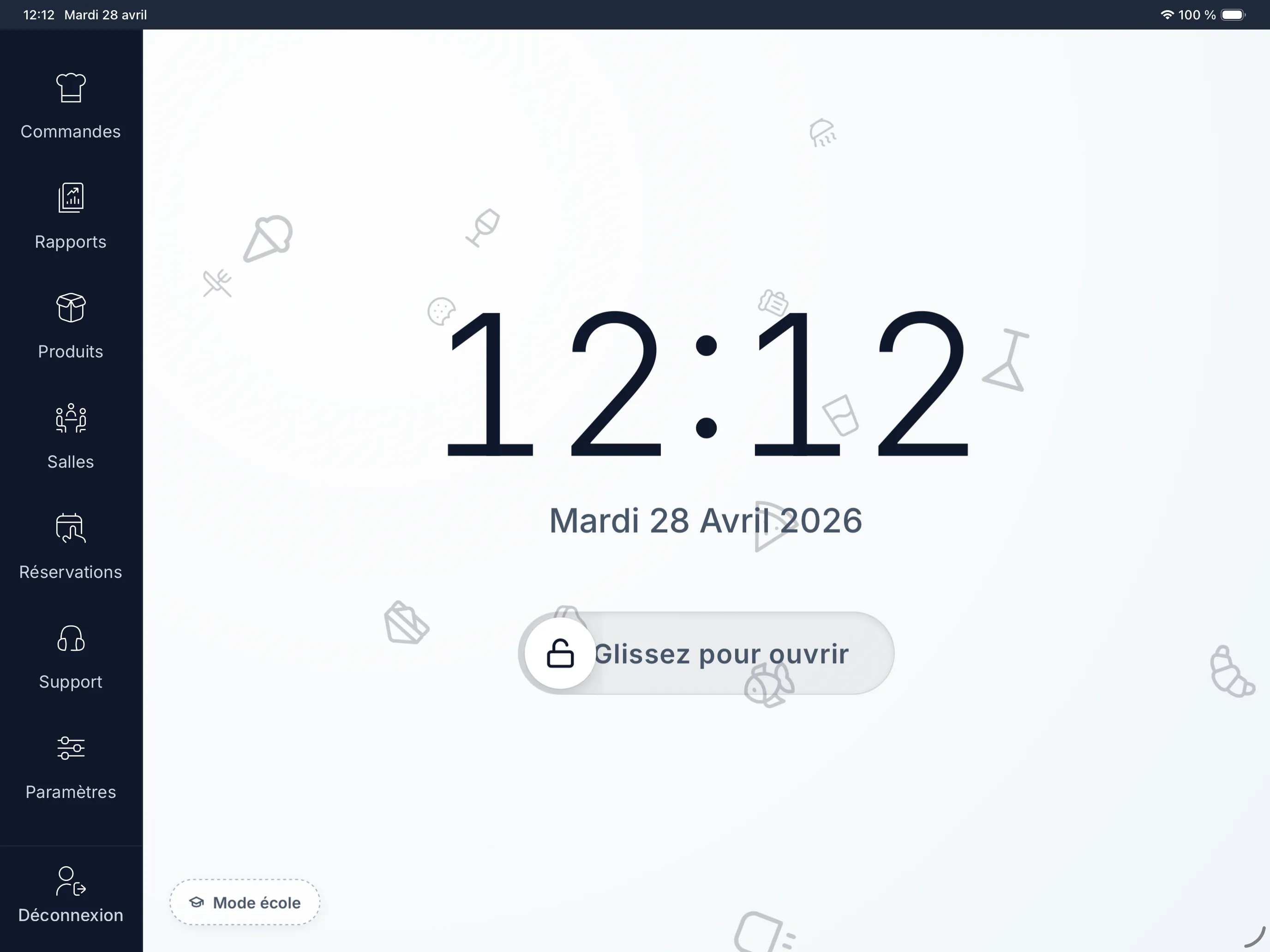Interface du logiciel de caisse HubCaisse