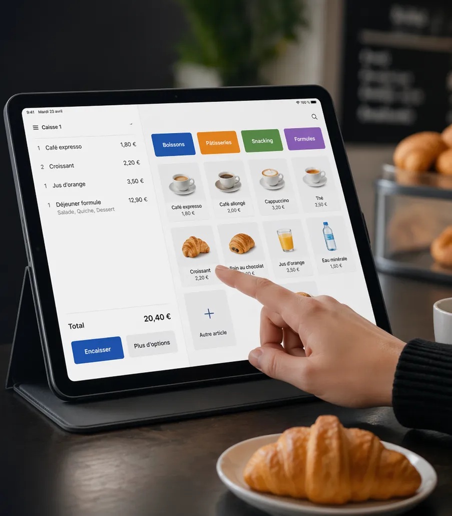 Logiciel de caisse HubCaisse utilisable hors ligne sur tablette